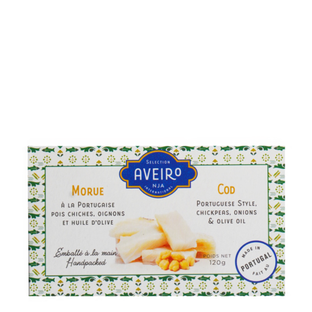 Cod with chickpeas onions & olive oil